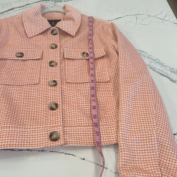 Bagatelle Collection Salmon Checked Soft No Wrinkle Work or Casual Jacket sz.L - Picture 6 of 8